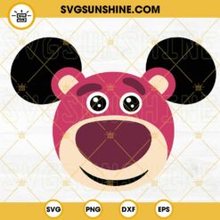 Lotso Mickey Ears SVG, Disney Mouse Toy Story SVG PNG DXF EPS Cricut