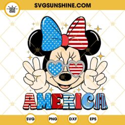 Minnie Mouse America SVG, Disney Minnie 4th Of July SVG