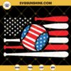 Baseball American Flag SVG, USA Flag SVG, 4th Of July Baseball SVG PNG DXF EPS Files