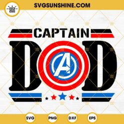 Captain Dad SVG, Captain America Shield SVG, Super Hero Dad SVG, Father's Day SVG