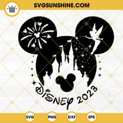 Disney 2023 Mickey Head SVG, Tinker Bell Castle SVG, Disneyland SVG PNG DXF EPS