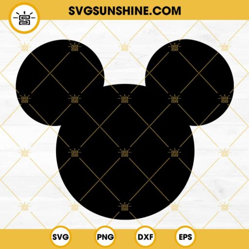 Mickey Head SVG PNG DXF EPS Cricut Files