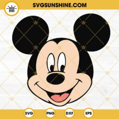Mickey Mouse Face SVG, Disney Mickey Mouse Face SVG PNG DXF EPS Files