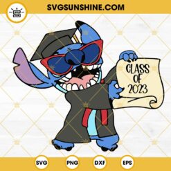 Stitch Class Of 2023 SVG, Stitch Senior 2023 SVG, Disney Stitch Graduation SVG