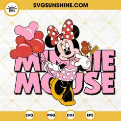 Minnie Mouse SVG, Minerva Mouse SVG, Mickey Girlfriend SVG, Disney Cartoon Character SVG PNG DXF EPS Cut Files
