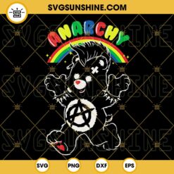 Anarchy Care Bear SVG, Punk Rock Care Bears SVG PNG DXF EPS Cricut