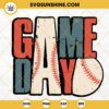 Game Day Baseball SVG, Retro Baseball SVG, Sports SVG PNG DXF EPS Cricut