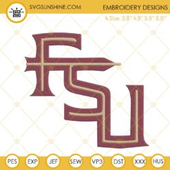 FSU Embroidery Designs, Florida State Seminoles Football Machine Embroidery Files