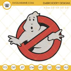 Ghostbusters Logo Embroidery Designs, American Supernatural Comedy Film Embroidery Files