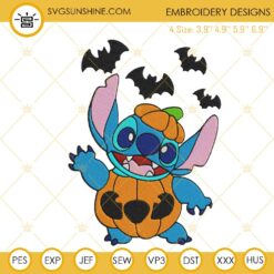 Stitch Halloween Pumpkin Embroidery Designs