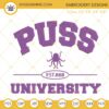 Puss University Embroidery Designs, Trendy Funny Machine Embroidery Files