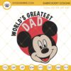 Mickey Mouse World's Greatest Dad Embroidery Designs