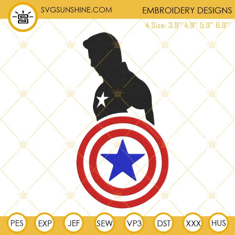 Captain America Embroidery Designs, Superhero Marvel Machine Embroidery ...