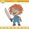 Horror Chucky Rugrats Embroidery Designs, Chuckie Halloween Machine Embroidery Files