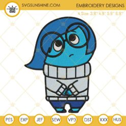 Sadness Embroidery Designs, Inside Out Embroidery PES Files