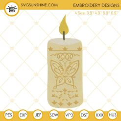 The Miracle Candle Embroidery Designs, Encanto Candle Embroidery PES Files