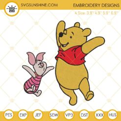 Winnie Pooh And Piglet Embroidery PES Files Design