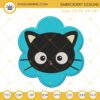 Chococat Face Flower Embroidery Designs, Sanrio Black Cat Embroidery Files