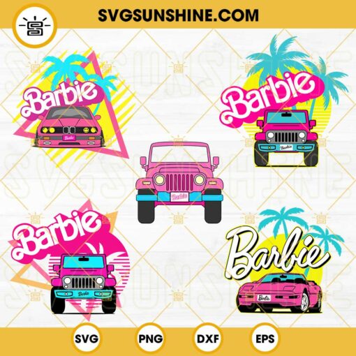 Barbie Car SVG Bundle, Barbie Jeep SVG, Barbie 2023 SVG, Barbie Offroad ...