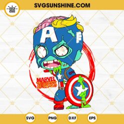 Captain America Zombie SVG, Marvel SVG, Marvel Halloween SVG PNG DXF EPS
