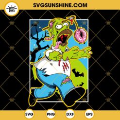 Homer Zombie Simpson SVG, Simpson Halloween SVG PNG DXF EPS