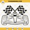 Indy Car With Checkered Flags SVG, Racelife SVG, Racing SVG