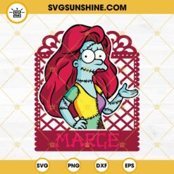 Marge Simpson Sally The Nightmare Before Christmas SVG, Sally Simpson Halloween SVG PNG DXF EPS