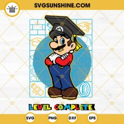 Mario Daisy Level Complete Graduation SVG, Super Mario Bros SVG, Nitendo Games SVG PNG DXF EPS