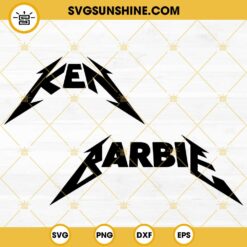 Metal Rock Ken Barbie Logo SVG, Barbie and Ken SVG, Ken SVG