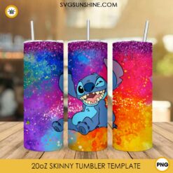 Disney Stitch 20oz Skinny Tumbler Sublimation PNG, Lilo And Stitch Tumbler Template PNG