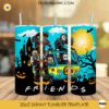 Halloween Friends On Van 20oz Skinny Tumbler PNG, Horror Tumbler Template PNG Download