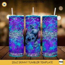 Stitch Disney 20oz Skinny Tumbler Sublimation PNG, Lilo And Stitch Cartoon Tumbler Template PNG Download