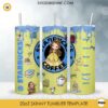 Belle Disney Princess Starbucks Coffee 20oz Skinny Tumbler Wrap PNG, Beauty And The Beast Tumbler Template PNG