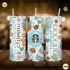 Starbucks Coffee 20oz Skinny Tumbler Wrap PNG, Cafecito Y Chisme Tumbler Template PNG Design