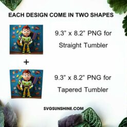 Buzz Lightyear 3D 20oz Skinny Tumbler Sublimation Design PNG, Toy Story Tumbler Template Instant Download