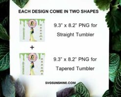 Mulan Starbucks Coffee 20oz Skinny Tumbler Wrap PNG, Disney Princess Tumbler Template Design