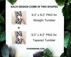 Baseball Mom Leopard 20oz Skinny Tumbler Wrap PNG, Baseball Mama Tumbler Template PNG Design