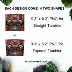 Chicago Bears Helmet 20oz Skinny Tumbler Sublimation Design PNG, Bears NFL Tumbler Template PNG Download