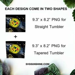 Club America 20oz Skinny Tumbler Sublimation Design PNG, Soccer Tumbler Template PNG Download