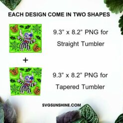 Stitch Beetlejuice 3D Puff 20oz Skinny Tumbler Design PNG, Halloween Stitch 3D Tumbler Template PNG