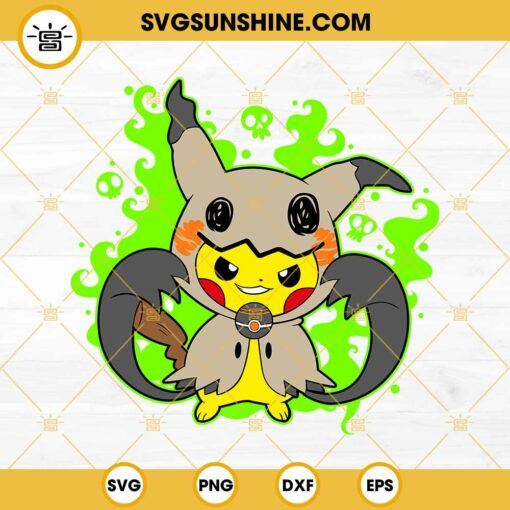 Pikachu Mimikyu SVG, Pikachu Halloween SVG, Pokemon Halloween SVG PNG DXF EPS