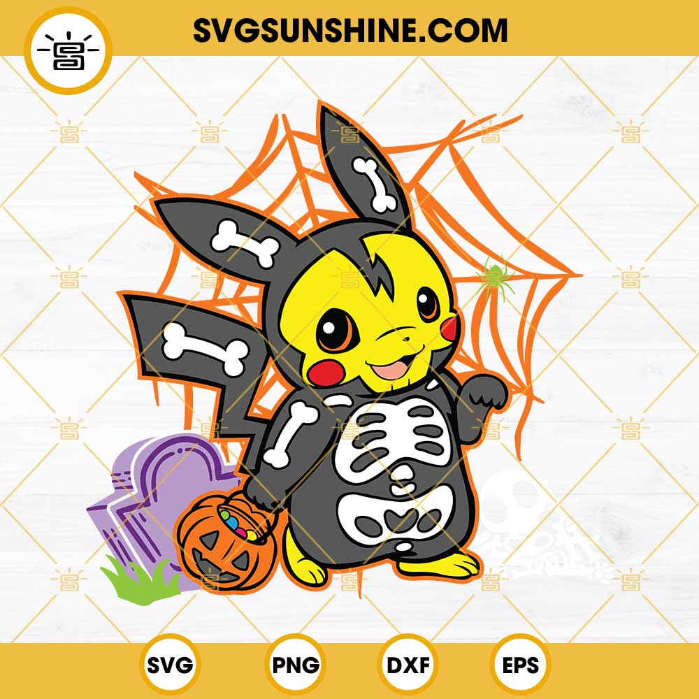 Pikachu Mimikyu SVG, Pikachu Halloween SVG, Pokemon Halloween SVG PNG