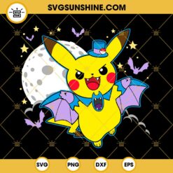 Pikachu Ghost SVG, Pikachu Halloween SVG, Pokemon Halloween SVG PNG DXF EPS