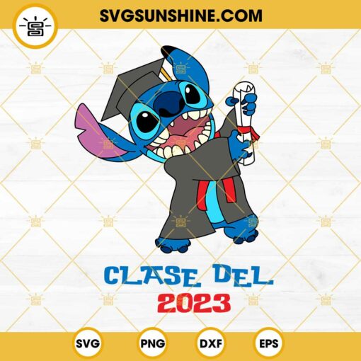 Stitch Graduation 2023 SVG, Stitch And Lilo SVG, Disney SVG PNG DXF EPS