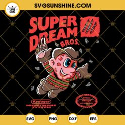 Super Mario Freddy Krueger SVG, Freddy Krueger SVG, Halloween Movies SVG PNG DXF EPS