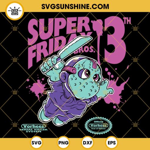 Super Mario Jason Voorhees SVG, Jason Voorhees SVG, Super Mario Halloween SVG PNG DXF EPS