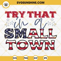 Try That In A Small Town SVG, Patriotic SVG, American Flag SVG, Country Music SVG