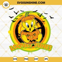 Tweety Pumpkin Halloween SVG, Looney Tunes SVG PNG DXF EPS