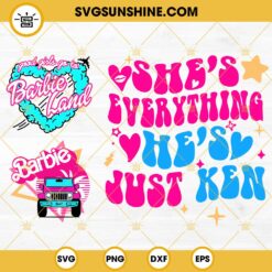 Barbie SVG Bundle, She’s Everything He’s just Ken SVG, Barbie SVG, Pink Car SVG, Barbie Land SVG
