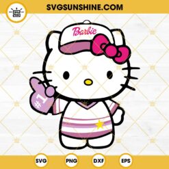 Hello Kitty Barbie Svg, Pink kitty Svg, Barbie Svg